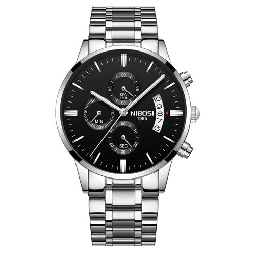 Men Watch Chronograph Full Steel Quartz Gold Clock Men Relogio Masculino
