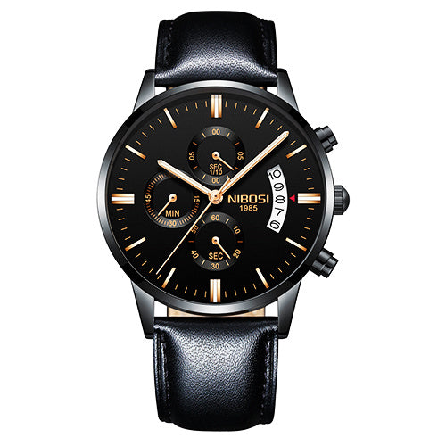 Men Watch Chronograph Full Steel Quartz Gold Clock Men Relogio Masculino