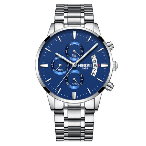 Men Watch Chronograph Full Steel Quartz Gold Clock Men Relogio Masculino