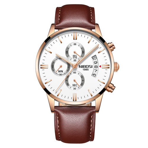 Men Watch Chronograph Full Steel Quartz Gold Clock Men Relogio Masculino